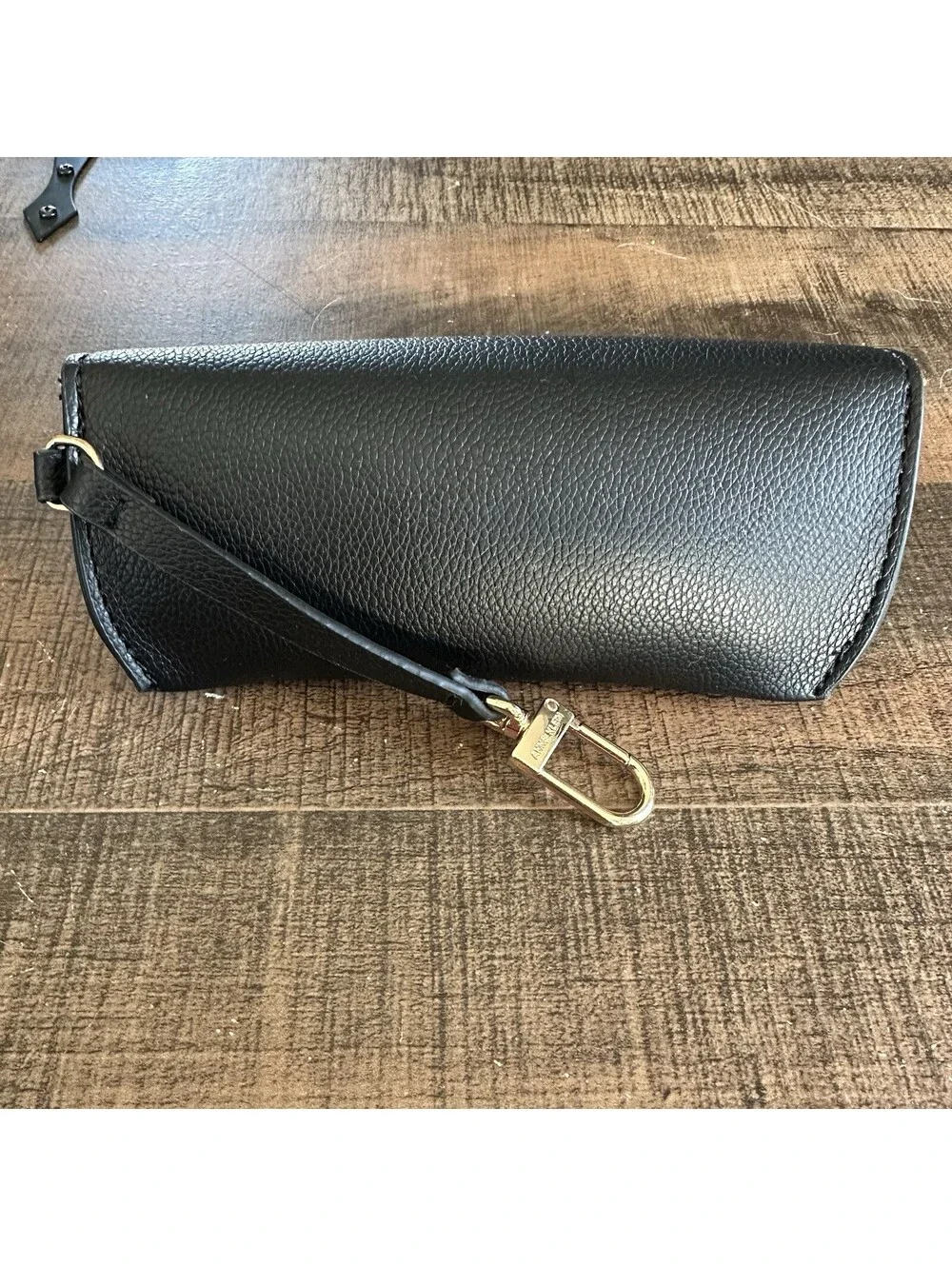 Anne Klein Black Wristlet and Glasses Case Set